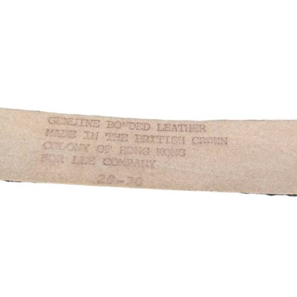 MCM Vintage Lee Jeans Tooled Leather Belt size Medium with Brass Buckle - Picture 4 of 4